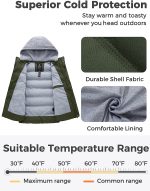 Wantdo Women's Quilted Puffer Vest Thicken Warm Winter Coat with Removable Hood - Image 4